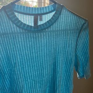 & Other Stories thin blue knit tee size 6